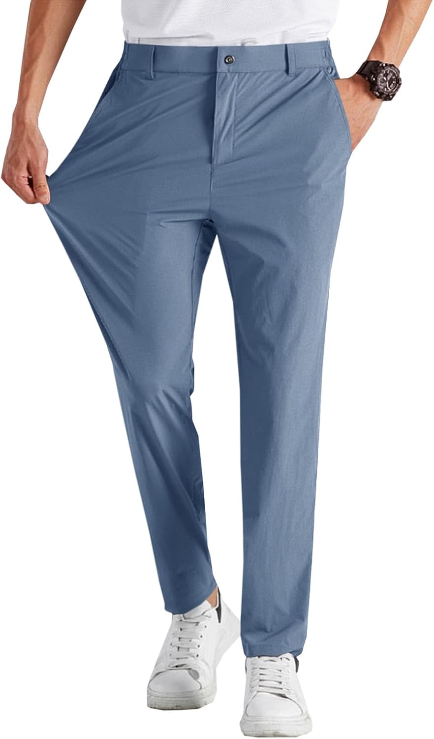 Men's golf pants, stretch, quick dry, lightweight, slim fit, cropped.