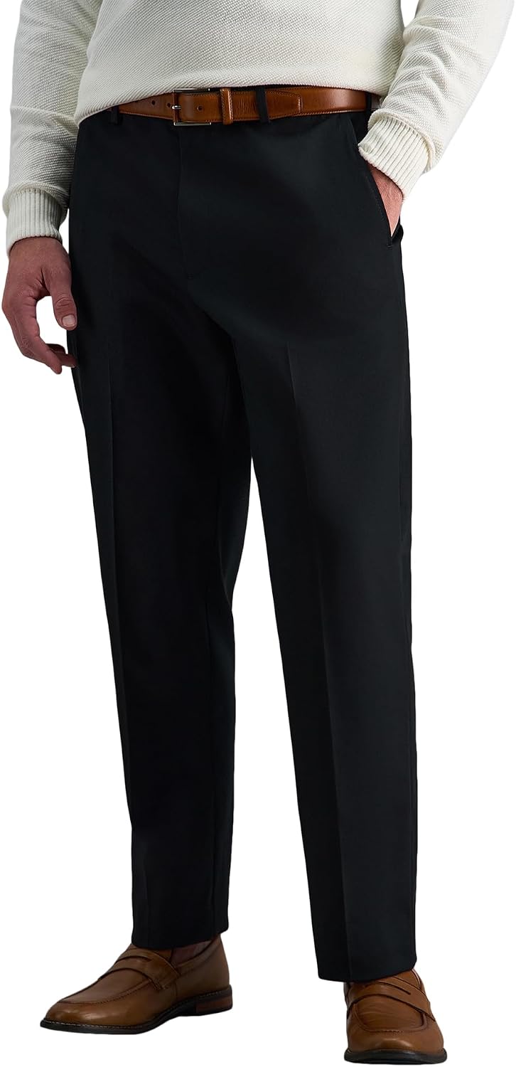 Men's classic fit khaki pants, no iron.