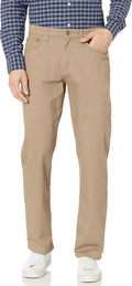 Men's 5-pocket stretch twill pants.